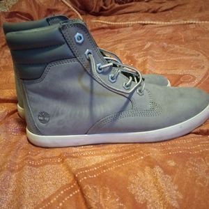 Grey Timberland hightops